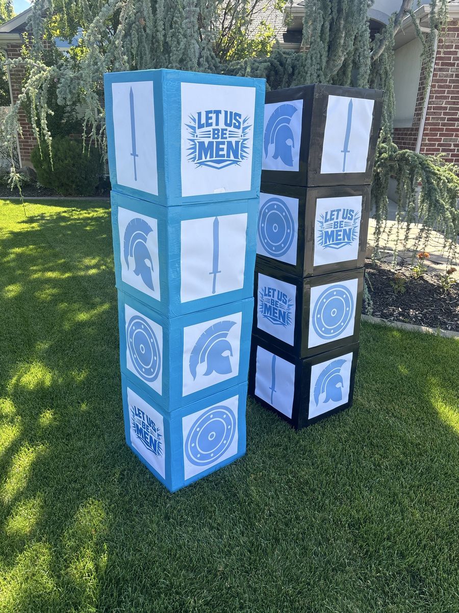 8x 16" Helaman Camp Survivor Puzzle Blocks/Cubes - Activity Props