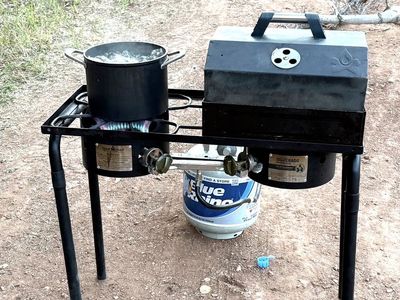 Camp Chef 2-Burner Stove + Grill Box – $100 FIRM