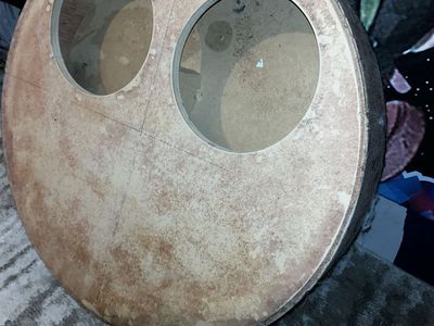 Custom Dual Speaker Enclosure Subwoofer Box Spare Tire Well Ring Base