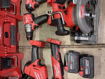 Milwaukee M18 FUEL Cordless Power Tool Kit - Saw, Drill, Impact, Hackzall, Oscillating tool, Batteries, Charger & Packout