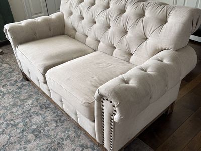 Well Made Set Of Cream Couches