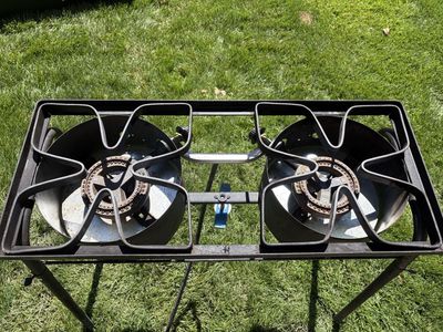 Camp Chef Explorer Two-Burner Outdoor Camping Stove with Detachable Legs