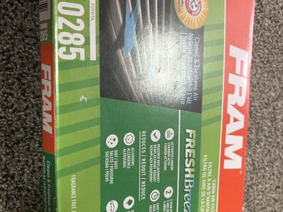 FRAM FreshBreeze CF10285 Cabin Air Filter for Toyota - Activated Carbon, Fragrance-Free
