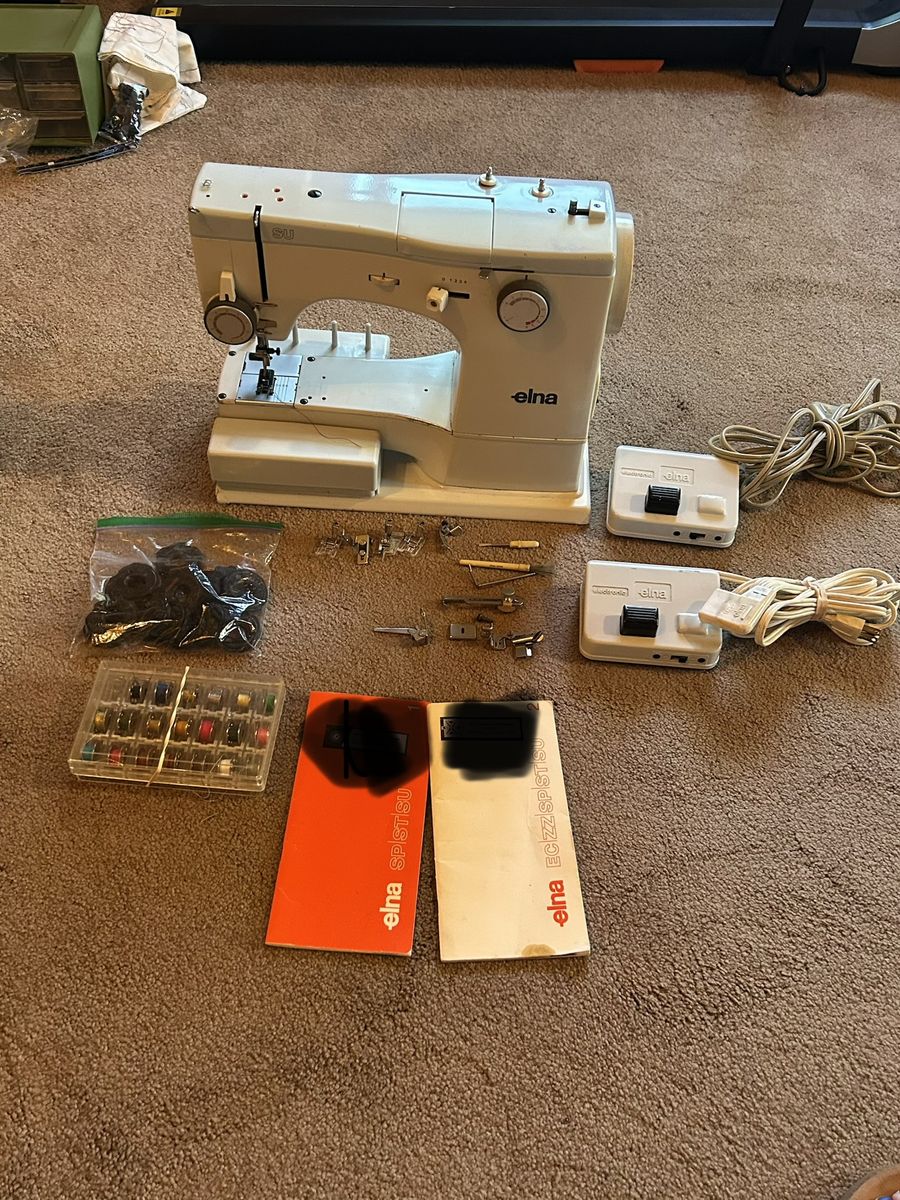Vintage 1975 Elna SU Sewing Machine (Swiss Made)