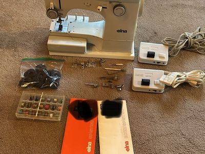 Vintage 1975 Elna SU Sewing Machine (Swiss Made)