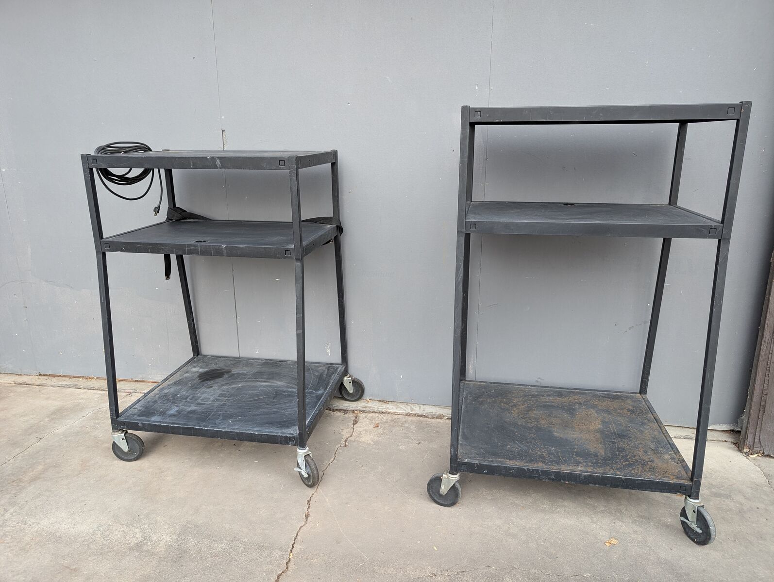 Black Steel Media A/V Carts Bretford Heyco