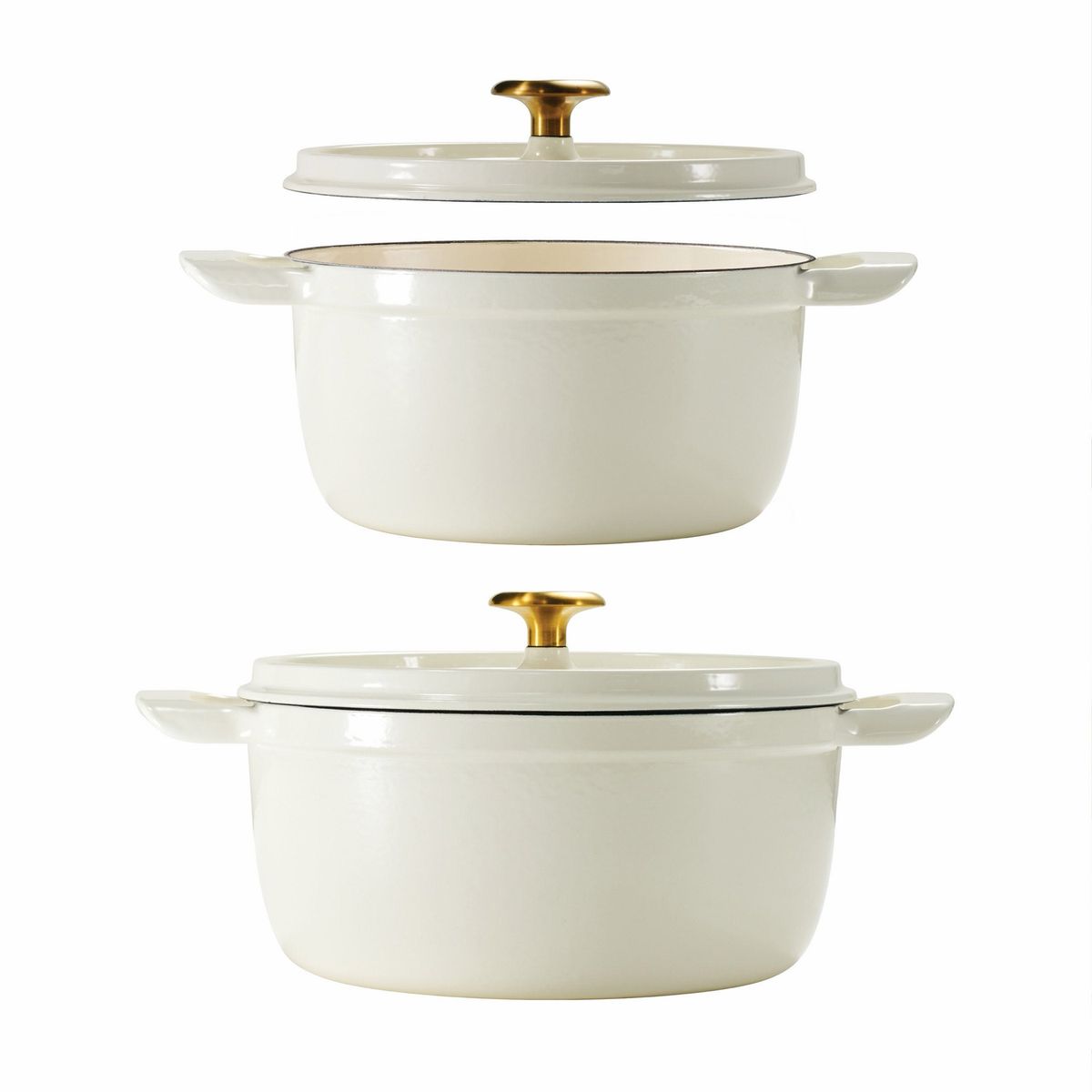 Tramontina Dutch Ovens White 4-Quart & 6-Quart 2-Piece Set New!