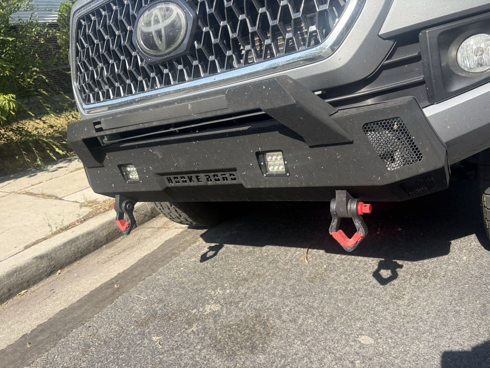 Hooke Road Front Bumper with LED Lights and D-Rings for Toyota Tacoma - Off-Road Ready