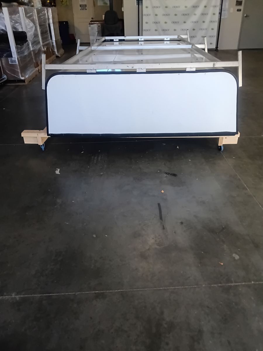 Fully functional canopy for a 2021 Ford F-150 with an 8' bed.