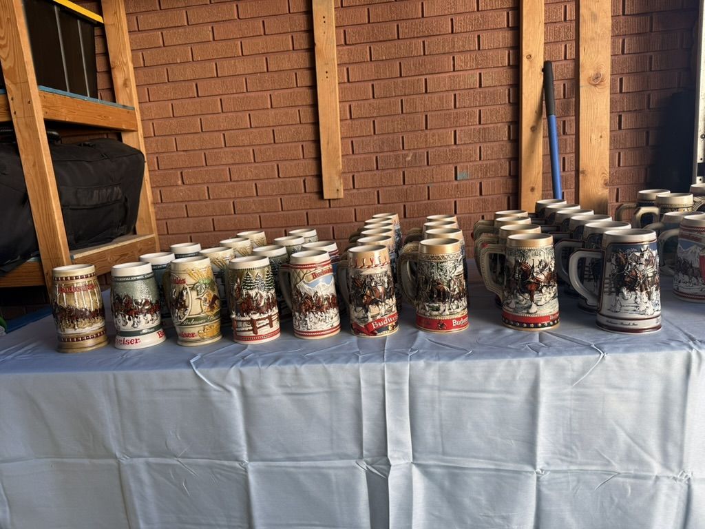 Over 120 Budweiser Steins