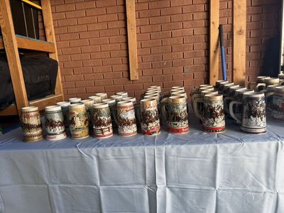 Over 120 Budweiser Steins