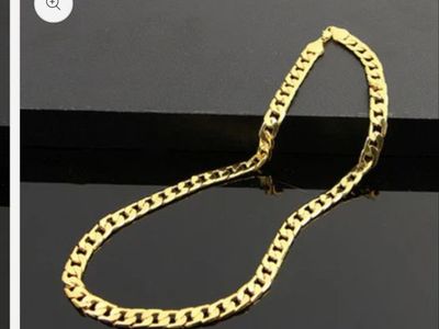 George Gold Cuban Link Chain Necklace - Brand New