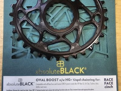 Absolute Black Ovals, Race Face AB Ovals Boost RF Cinch New and Used