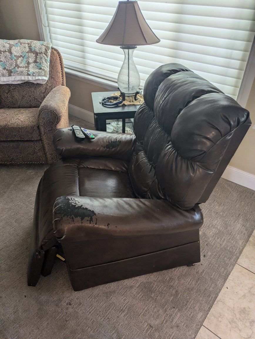 Leather Recliner with Massager