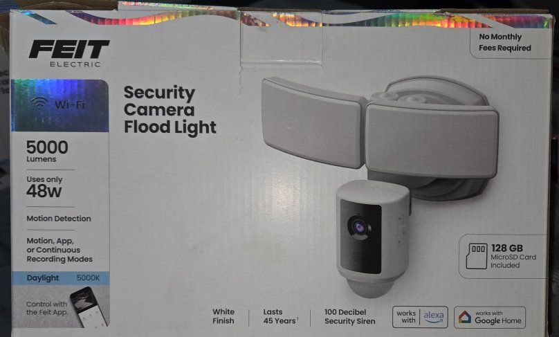 Feit Electric Wi-Fi Security Camera Flood Light 5000 Lumens White