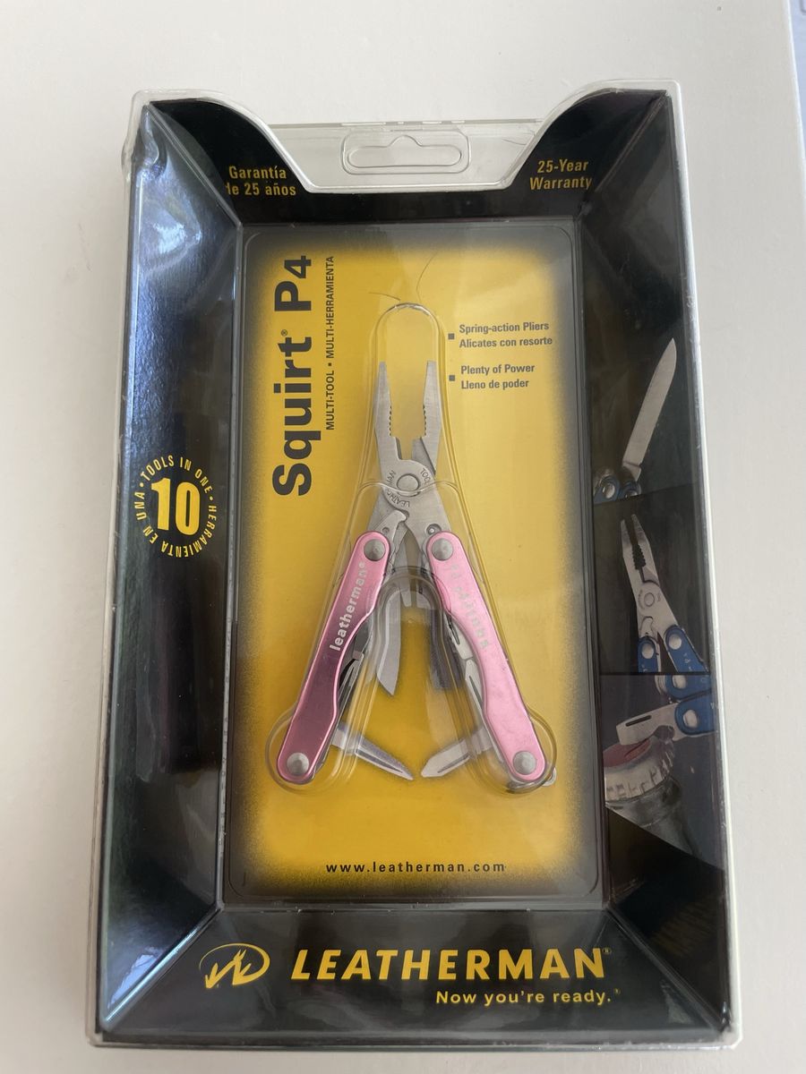 RARE Leatherman Squirt P4 Multi-Tool Pink 10-in-1 Compact Tool with Spring-Action Pliers