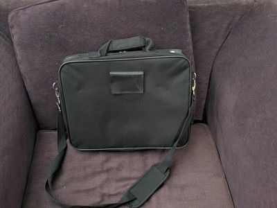 Black Fabric Briefcase/Laptop Bag with Shoulder Strap