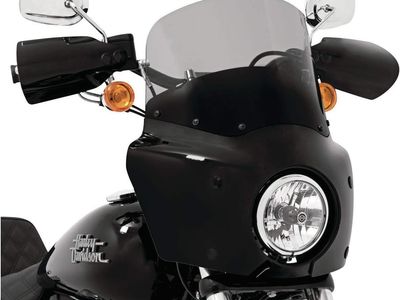 Memphis Shades Road Warrior 11 in. Black Smoke Windshield - MEP86712 2006-2016 Harley-Davidson Dyna 2020-2026 Harley Softail