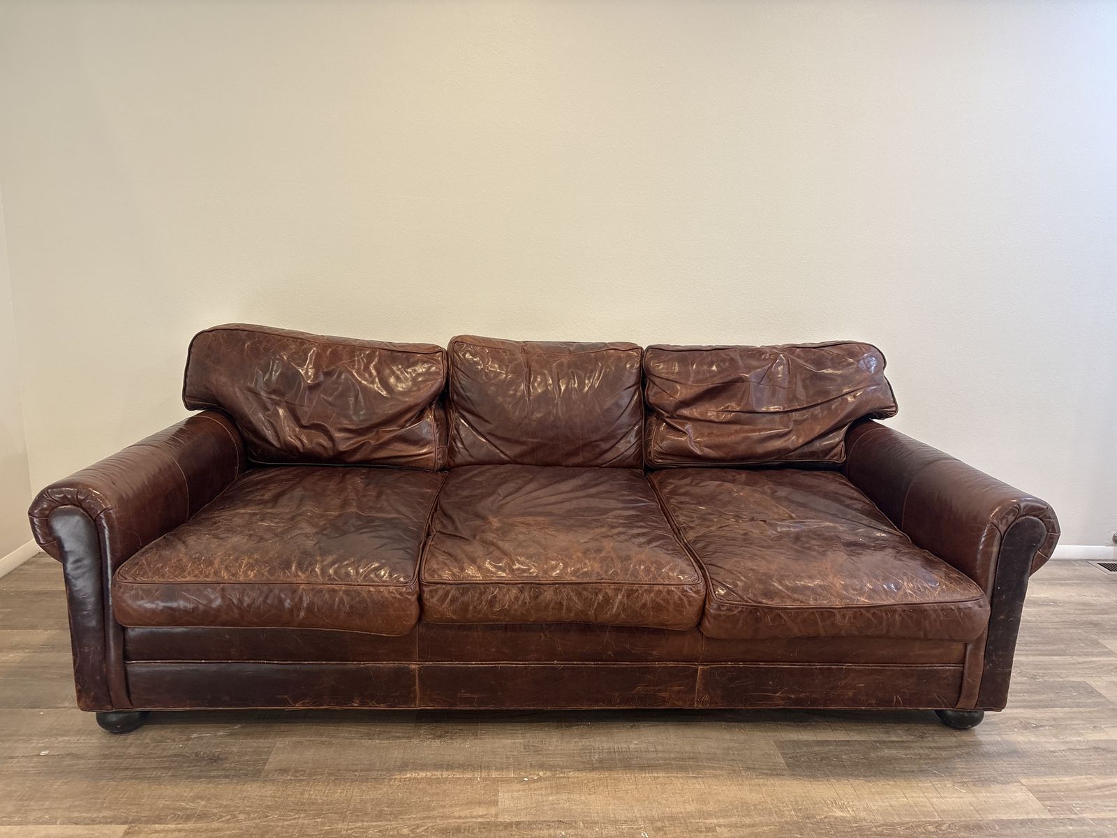 Restoration Hardware Leather Sofa