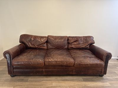 Restoration Hardware Leather Sofa