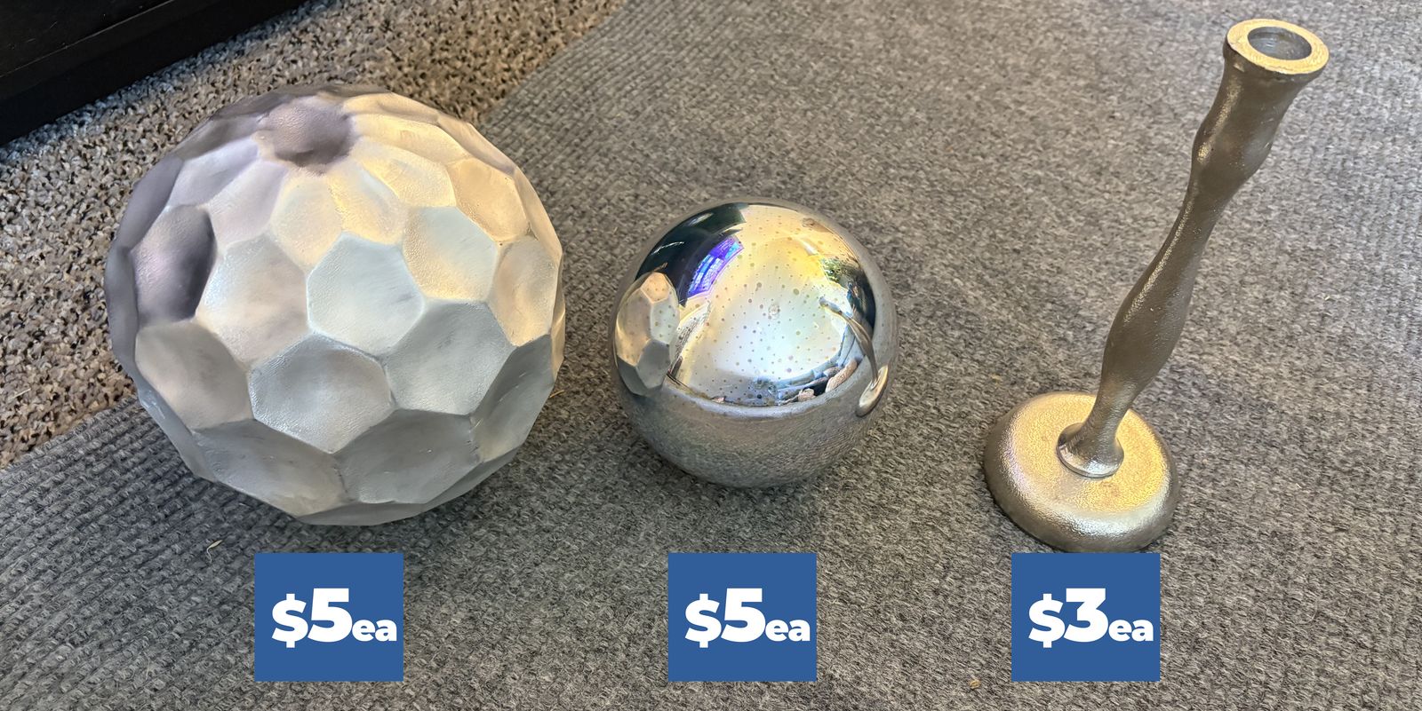 Decorative orbs and Candlesticks