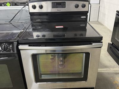 Amana 30" Stainless Steel Electric Range Stove with Glass Top