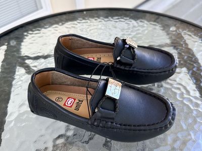 New Kids Ecko Unltd. Boys Black Slip-On Dress Loafers Shoes Size 11