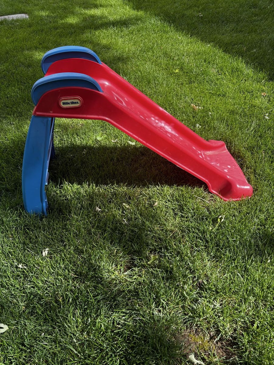 Little Tikes Kids' Easy Store Large Red/Blue Plastic Outdoor Play Slide