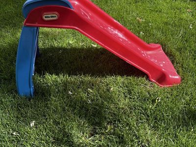 Little Tikes Kids' Easy Store Large Red/Blue Plastic Outdoor Play Slide