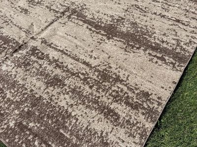 New. 9x12 Carpeted Modern Abstract Brown and Beige Area Rug