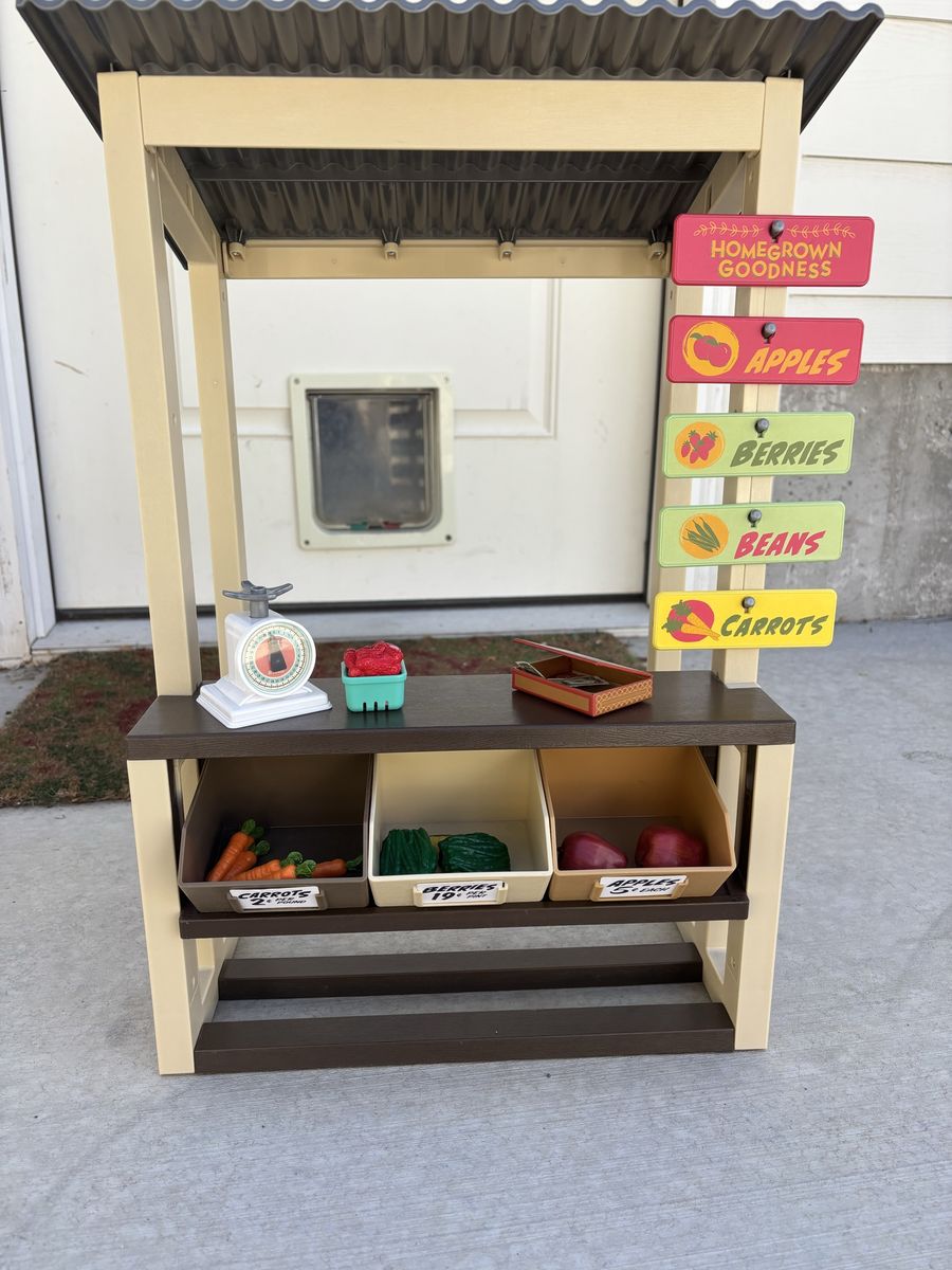American Girl Garden Market Stand