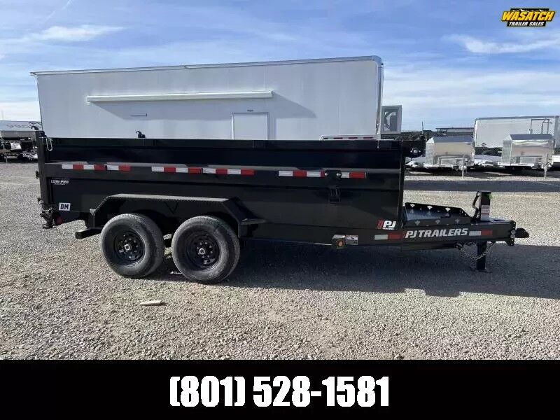 PJ Trailers 7x14 83" Low-Pro High Side (DM) Dump Trailer