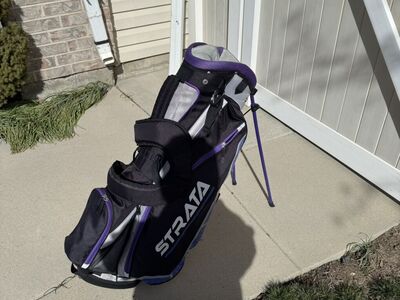 Strata Plus Stand Golf Bag W Rain Cover