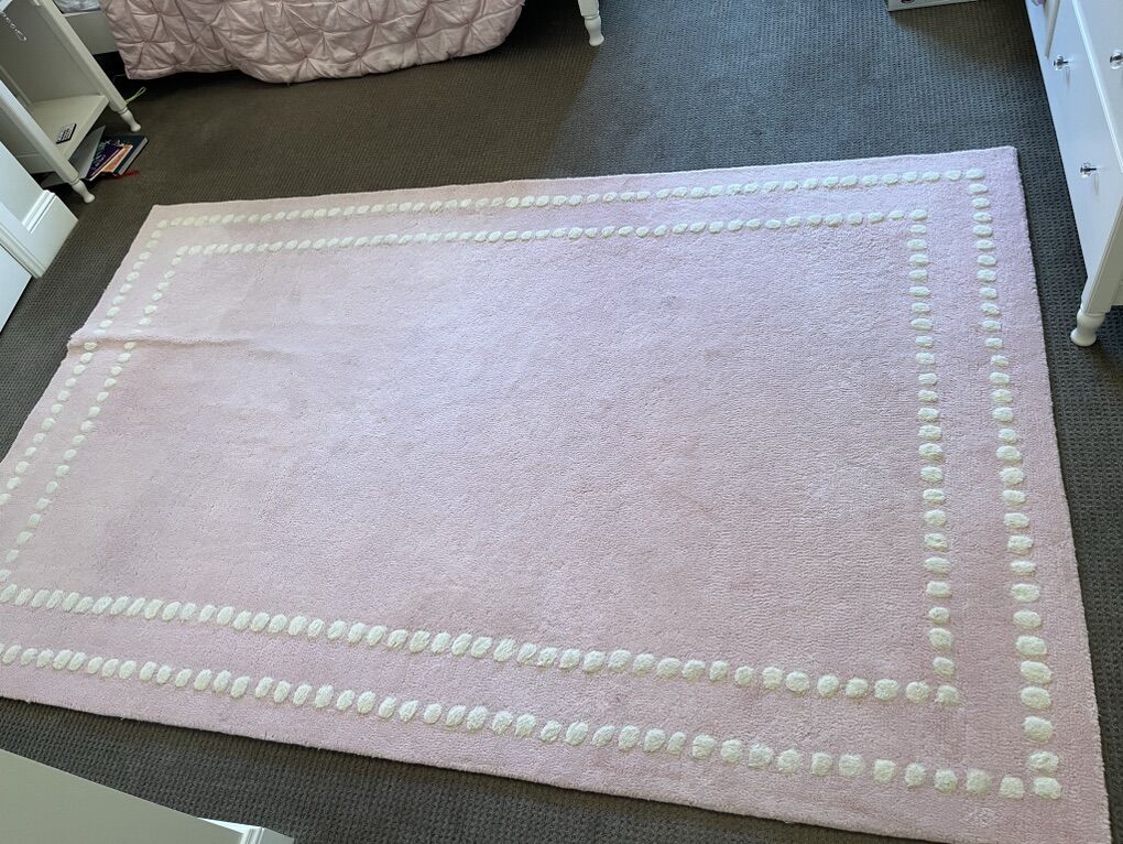 Pottery Barn Kids Pink Wool Rug 5x8
