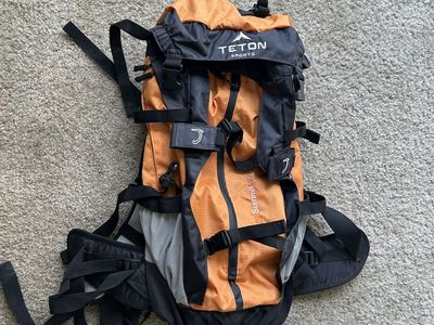 Teton Sports Summit 1500 Hiking Backpack Orange and Black