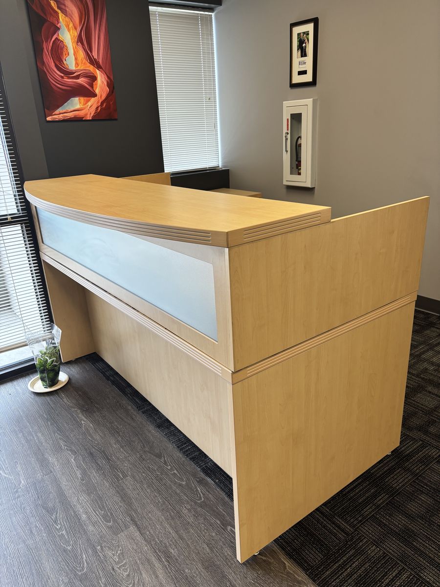 Reception Furniture and Storage - Front Desk w/ file storage x2