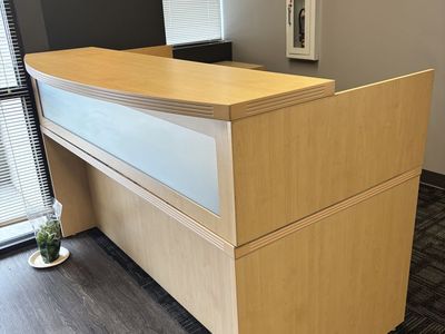 Reception Furniture and Storage - Front Desk w/ file storage x2