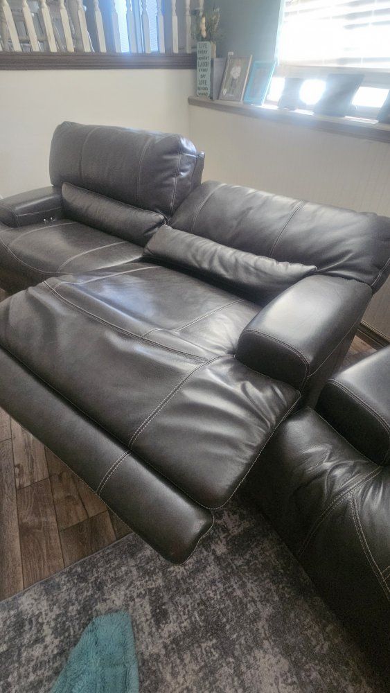 leather reclining couches