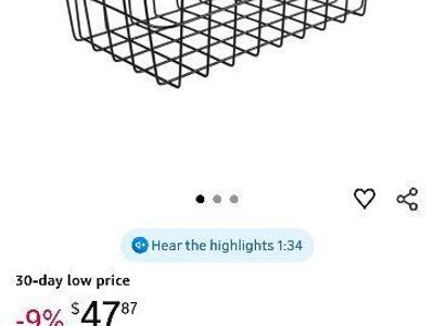 Toll Storage Garage or ATV Metal Basket New!