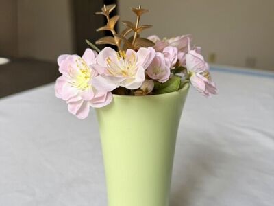 Vintage Spring Green Ceramic Vase