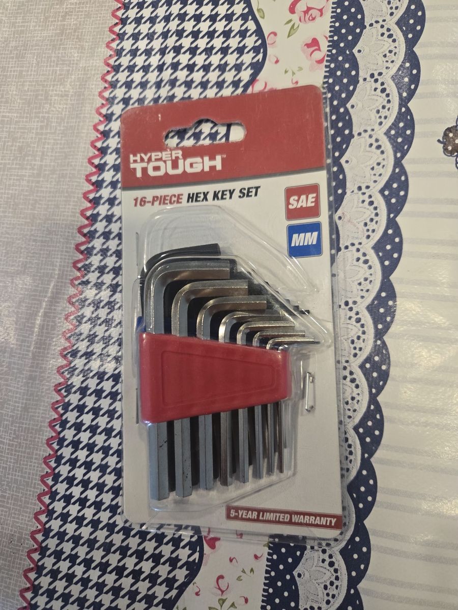 Hyper Tough 16-Piece Hex Key Set SAE and Metric