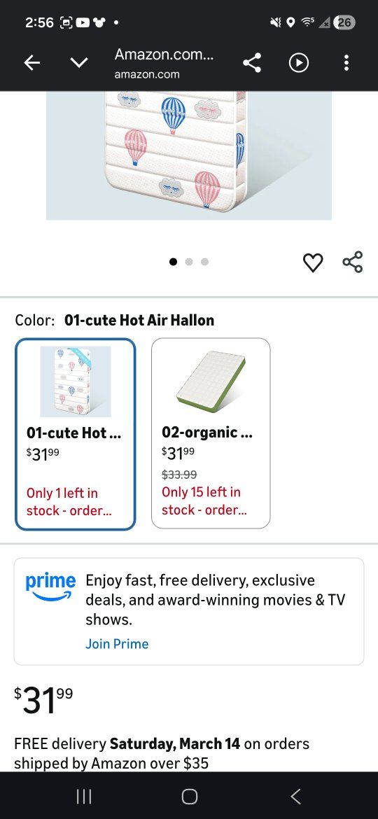 Mickey mouse toddler bed with two toddler mattress