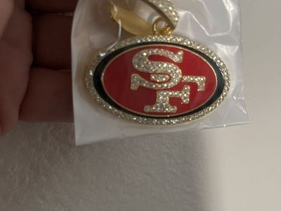 San Francisco 49ers Rhinestone Pendant Gold Tone NFL Fan Charm