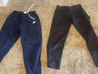 Used Men's Pants: Nike Navy Cargo & Dickies Black Work Pants - Size Small