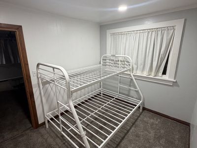 White Metal Twin Over Full Bunk Bed Frame
