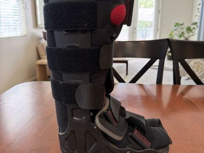 ProCare XcelTrax Tall Orthopedic Walking Boot / Cam Walker – Black/Red