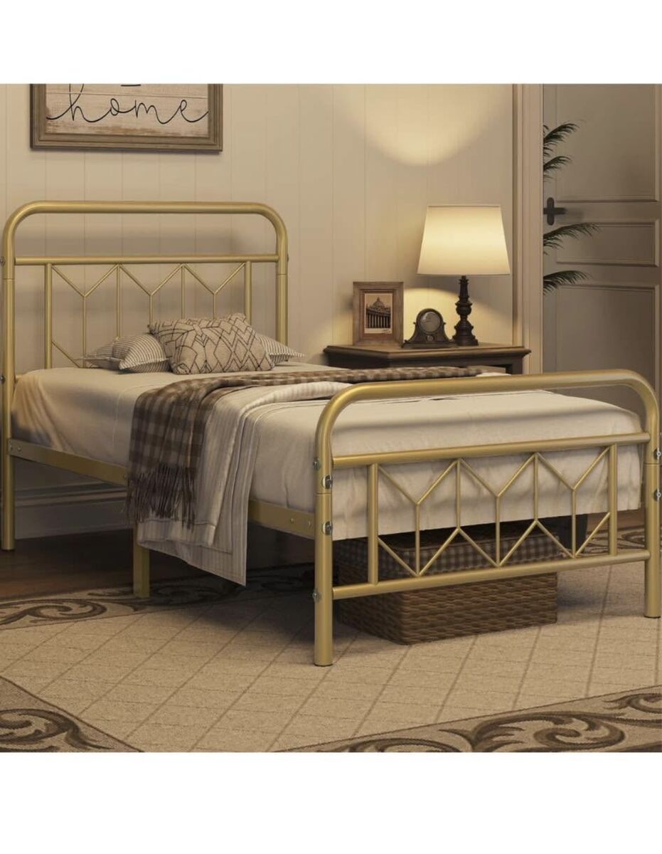 Twin Bed frame and mattress