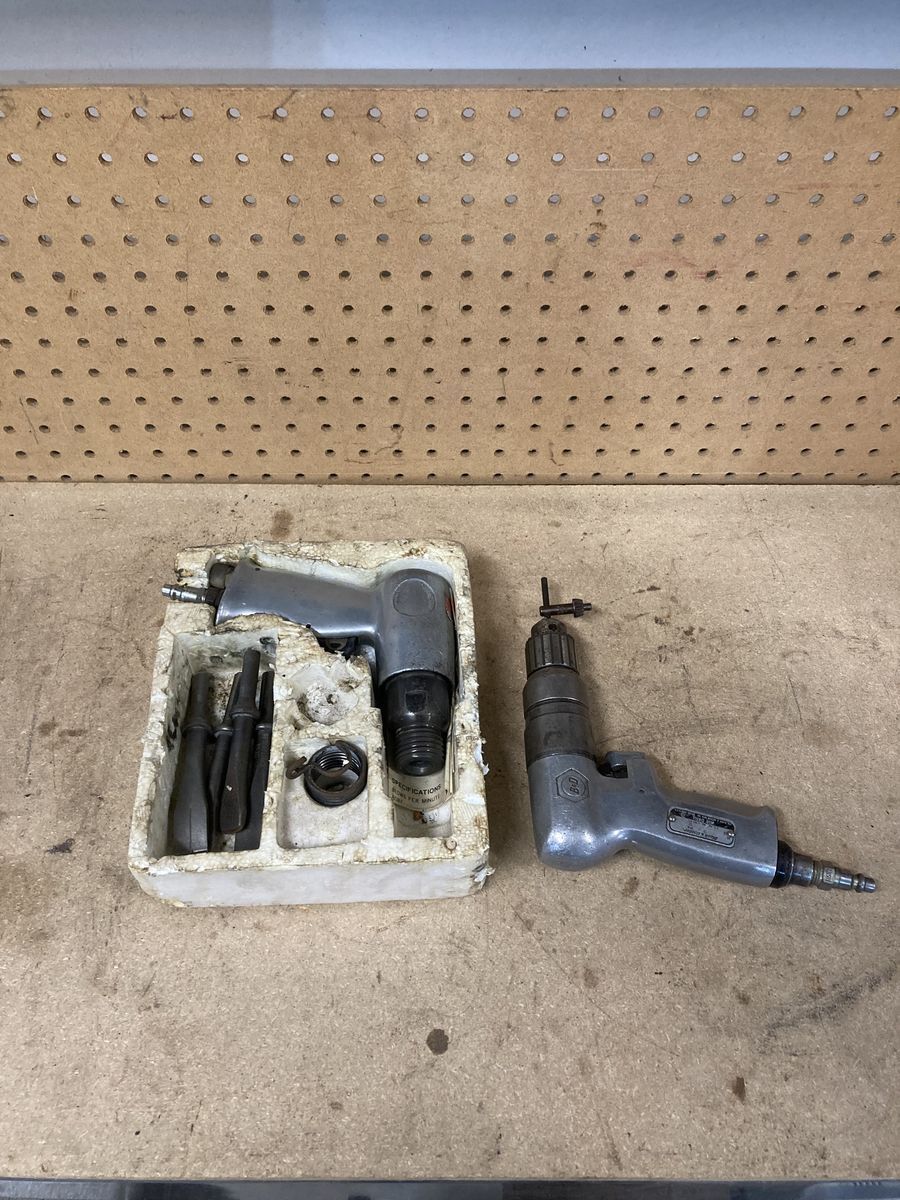 Air chisel and drill