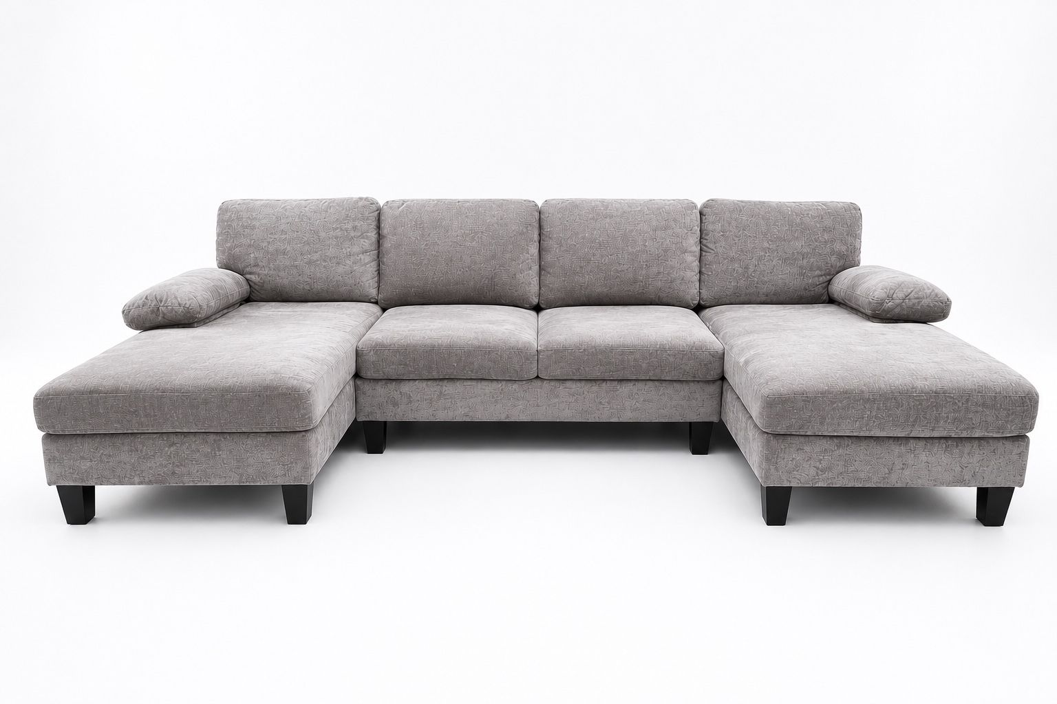 gray double chaise sectional couch