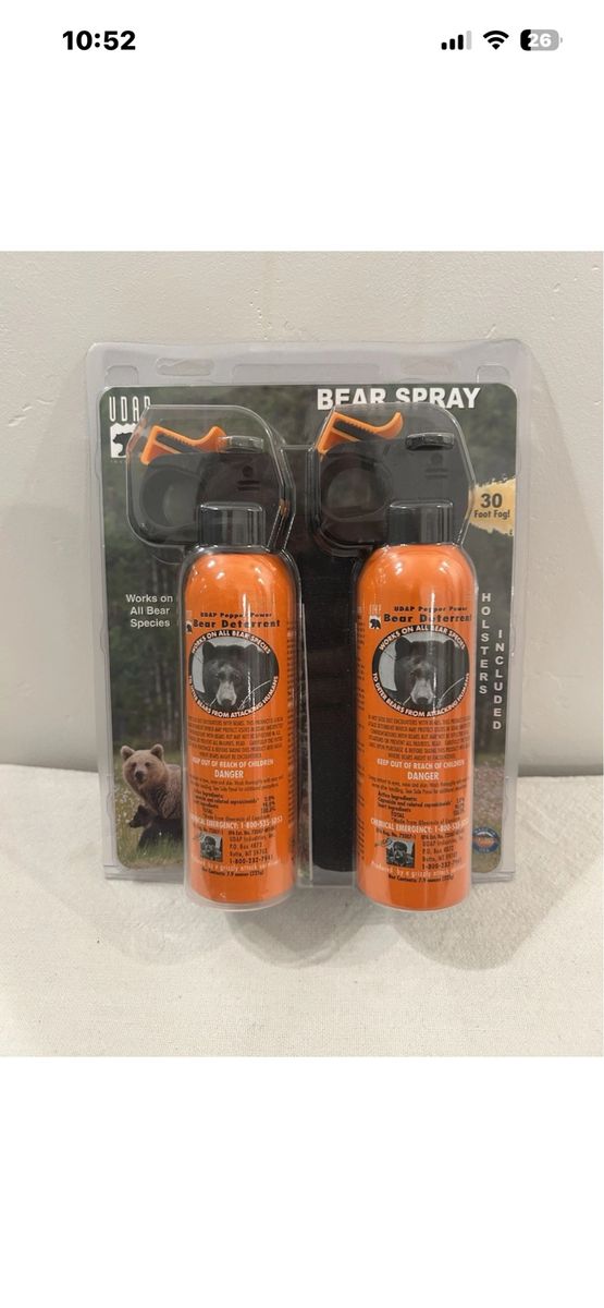 UDAP Bear Spray w/ Holster 2 pack